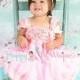 Baby Flower girl dress, Flower Girl Dress-Baby Pink Lace Dress,Girls dress,Baby Girls dress,Princess dress,1st Birthday,Pink dress,Baby Girl