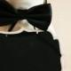 Black Dog Bow Tie and Small Chalk Board attached to the collar, Bridal Sign, Here Comes the Bride Sign, Ring Bearer, Proposal sign