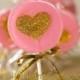 Bubblegum Pink and Gold Wedding Favors