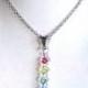 Handmade Swarovski Crystal Pendant on 18" Silver Plated Chain, Gifts for Her, Wedding, Bridal, Jewelry, Handmade Jewelry