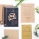 Library book wedding invitation set