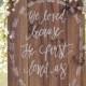Rustic Wooden Wedding Sign // We Love Because // Bible Verse Sign // Rustic Home Wall Art (WD-25)