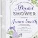 Lavender Bridal Invitation 