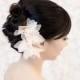 Flower Hair comb, Blush flower Wedding, Bridal, Flower, Headpiece, hair accessory