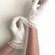 Vintage White Gloves, Wedding, Tea Gloves With Lace
