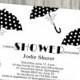 Cheap Polka Dot Umbrella Bridal Shower Invitations EWBS041