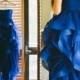 Stunning A-Line Asymmetrical Blue Organza Wedding Dresses With Strapless Neckline Sleeveless Cascading Ruffles Bridal Gowns Ball Party Online with $122.83/Piece on Hjklp88's Store 