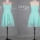 Mint Green Sweetheart Chiffon Knee Length Bridesmaid Dress/Cheap Simple Bridesmaid Dress/Short Wedding Party Dress/Mint Short Dress DH338