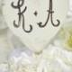 Personalized Wedding Cake Topper Shabby Chic Heart (item P10282)