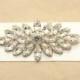 Rhombus Rhinestone Crystals Wedding Bridal Dress Ribbon Brooch Adornment Belt Sash / Alligator Clip/Hair Comb BRH00099