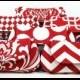Bridesmaids Clutches Bridal Party Clutches Wedding Clutch Choose Your Fabric Red Set of 6