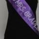 Custom Future Mrs. Rhinestone Bachelorette Sash - Purple with Crystal Rhinestones