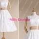 Audrey Hepburn wedding dress, lace short wedding dress, tea length wedding dress, Lace Vintage 1950s Wedding Dress, item:Diana