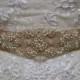 SALE - Champagne Bridal Sash - Bridal Belt - Sash Belt - Wedding Dress Belt - Crystal Rhinestone Pearl Beaded Wedding Belt - SOFIA