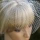 Pouf Birdcage Veil Bridal Blusher 10 Inches French Net Lace Veiling Wedding Veil