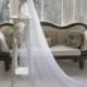 Couture bridal or wedding veil in soft English net  - Louisa
