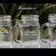6 Mason Jar Wedding Glasses , Groomsmen Gift, Wedding Party Personalized Mugs with Handle, Groomsmen Favor, Bridesmaid Gift, Mason Jar