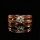 14k Gold Split Wood Engagement Ring