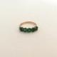 Vintage Gold Ring.Emerald Ring.Green Stone Ring.Glass Stone Ring.Art Deco Ring.14kt Gold Ring.Size 5 Gold Ring.Engagement Ring.Wedding Ring