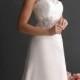 A-line Button Back Sleeveless Wedding Dress