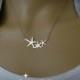 Starfish Necklace - Sea Star Jewelry - Beach Wedding - Bridesmaids Gifts - Star Necklace - Silver