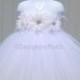 White flower girl dress PICK ANY SIZE White tutu dress White dress Size 3m 6m 9m 12m 18m 24m 2t 3t 4t 5t Pageant dress Baptism Christening