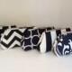 Multiple Clutch Discount for Navy Blue and White Clutch Purses with Nickel/Silver Finish Frame, Bridesmaid Clutch, Purse, Wedding, Nautical