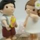 Custom Puppy Love Wedding Cake Topper -- Little Prince & Princess with Sand Base -- NEW