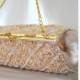 Vtg Beaded Clutch French Evening Bag Soiree Wedding Purse Flapper Beaded Art Deco Handbag