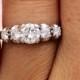 One Carat Plus Five Stone Diamond Engagement Ring