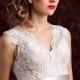 Perfect Fall Garden wedding dress-lace and tulle short wedding dress-made to order-champagne and ivory