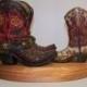 Wedding Cake Topper-Western Cake Topper-Rustic Boot Topper-Bride and Groom Topper