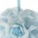 Garden Rose Kissing Ball - Light Blue - 6 inch Pomander