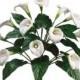Artificial Calla Lily Bush White, 14 blooms, 18" stem. White Calla Lily