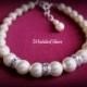 Pearl Bridal Bracelet,Bridesmaid gift, Swarovski Bridal Jewelry Bracelet, Ivory pearls & rhinestone rondelle bracelet, Maid of honor gift