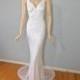 White Lace WEDDING Dress MERMAID wedding Dress BOHEMIAN Wedding Dress Sz Small