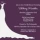 Wedding Gown Bridal Shower Invitations, Dress, Purple, White, Gray, Set of 10 Printed Cards, FREE Shipping, SIGOP, Simple Gown Plum