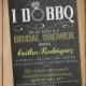 I DO BBQ Bridal Shower Invitation Template - Chalkboard Wedding Shower Template Yellow - Chalkboard Engagement Party Invitation Download