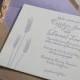 Lavender Letterpress Wedding Invitation