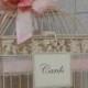 Birdcage Wedding Card Box / Ivory Wedding Birdcage / Wedding Card Holder / Pink Wedding / Large Birdcage / Wedding Cardholder / Birdcage - New