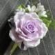 Polymer clay flower Buttonhole Boutonniere for men