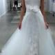 Charming 2015 Lace Wedding Dresses Appliuque Sheer Tulle Real Image Cheap A Line Chapel Train Plus Size Bridal Gown Ball Detachable Skirt Online with $129.95/Piece on Hjklp88's Store 