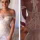 Glamourous Off Shoulder Lace Wedding Dresses 2015 Applique Backless Crystals Beads Buttons Covered Court Train Cheap Mermaid Bridal Dress Online with $141.52/Piece on Hjklp88's Store 