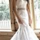 Crystal Rhinestone & Pearl Bridal Sash, Wedding Belt, Ivory Crystal Bridal Sash, 24" of Rhinestones - AMELIE