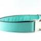 Tiffany Blue Dog Collar - Linen Blue Turquoise Aqua Wedding and Everyday Dog Collar for Small and Large Dogs
