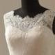 Ivory a line lace wedding dress