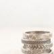 Silver Pattern Ring -  Silver Jewelry - Stacking Rings - Silver Wedding Band