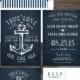 True Love Nautical Anchor Wedding Invitation and RSVP Card