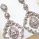 Art Deco Chandelier earrings, CZ Bridal earrings, Chandelier Wedding earrings, Wedding jewelry, Vintage inspired earrings, Crystal earrings