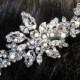 Vintage inspired Bridal hair accessories, Rhinestone wedding hair clip, Swarovski crystal and pearl hair clip
